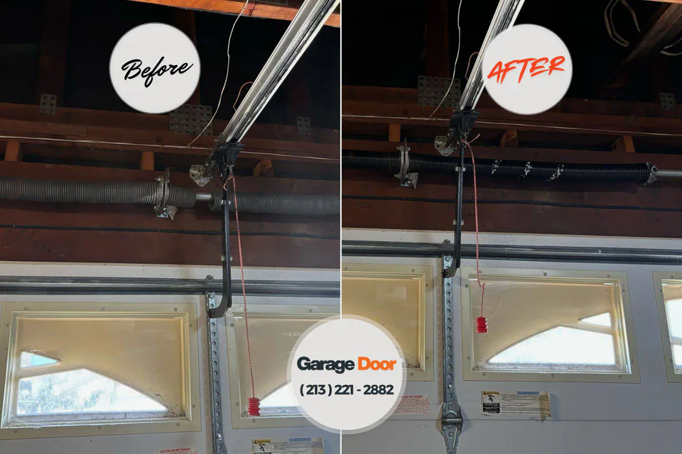 Before and after: garage door repair Citrus Park, FL